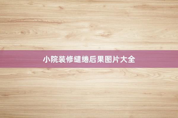 小院装修缱绻后果图片大全